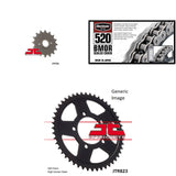 Kit de cadena BMOR 520 Natural, piñón delantero y trasero para SUZUKI GS500F 2004-2010