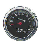 Bikers Choice FL Type Speedometer for 1:1 Ratio Transmission Drive For - 73140ABX 5" 120 mph Black Face