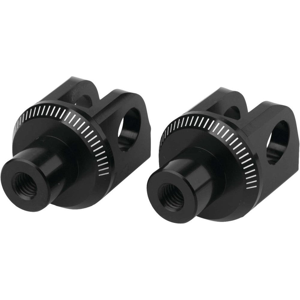 Puig Adventure Footpeg Adaptors Black Front - 6677N