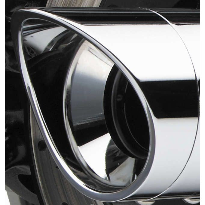 Cobra Optional Billet Tips for 4" Slip-Ons and True Duals Scalloped Chrome - PT-1009P