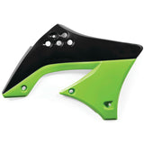 Acerbis Original Black/Green 10 Radiator Shrouds for Kawasaki - 2141711043