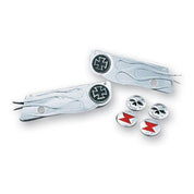 Kuryakyn Chrome Saddlebag Latch Covers Accent Skull Maltese Cross Harley Touring