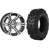 Set of 2 Mounted Wheel and Tire Kit Wheel: 12x7 5+2 4/110 Tire: 26x9-12 8 Ply