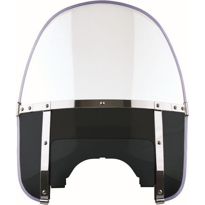 National Cycle Clear Beaded Heavy Duty Windshield, Black With Black Mount Kit, Straight Forks