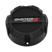 System 3 Matte Black Center Caps For ST-3/SB-3 4/110 CAPS3-110