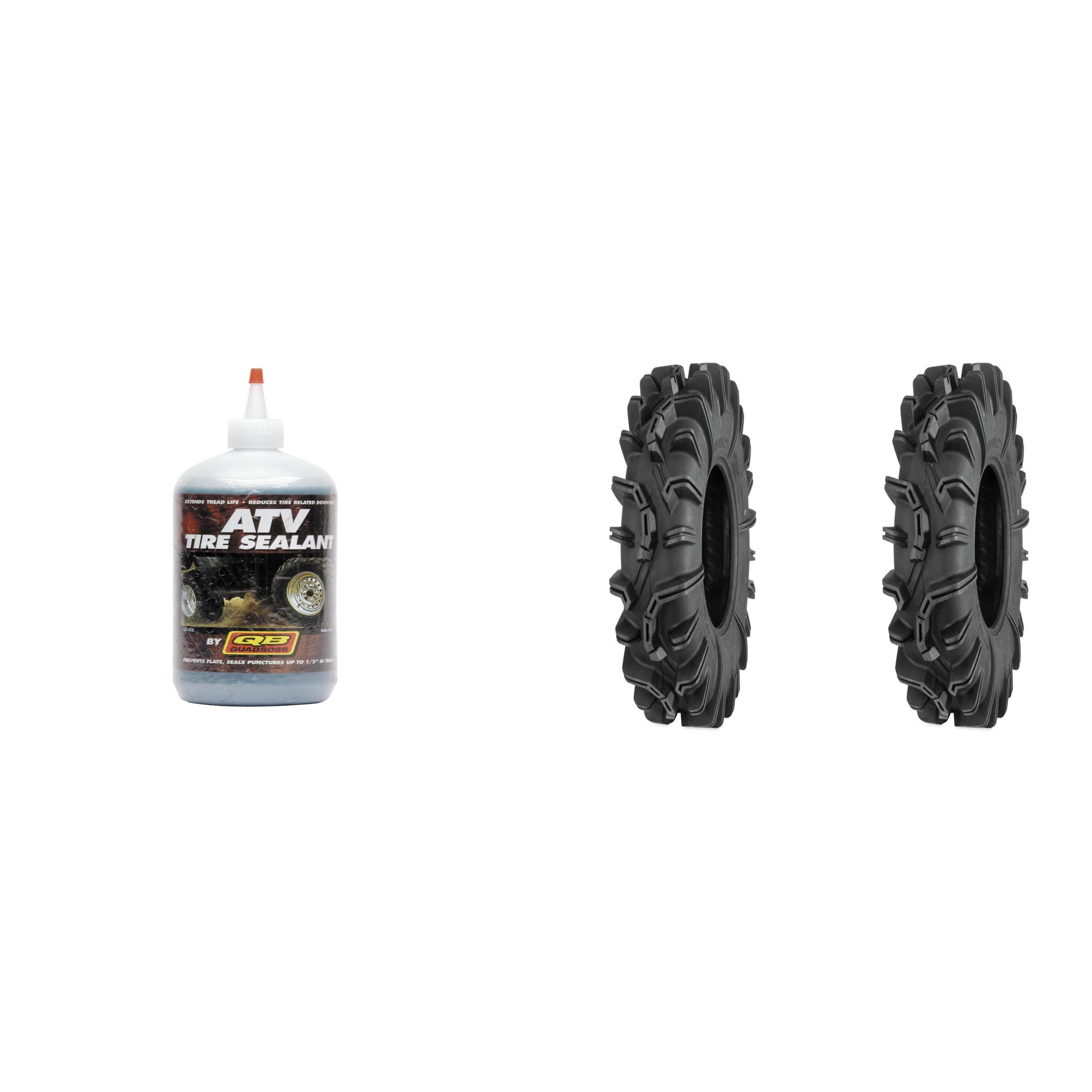 Set of 2 QUADBOSS QBT673 Front/Rear Tires 30x10R-14 6-ply with Sealant