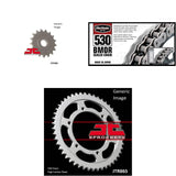 Kit de cadena BMOR 530 Natural, piñón delantero y trasero Street YAMAHA FZ750/C 1986
