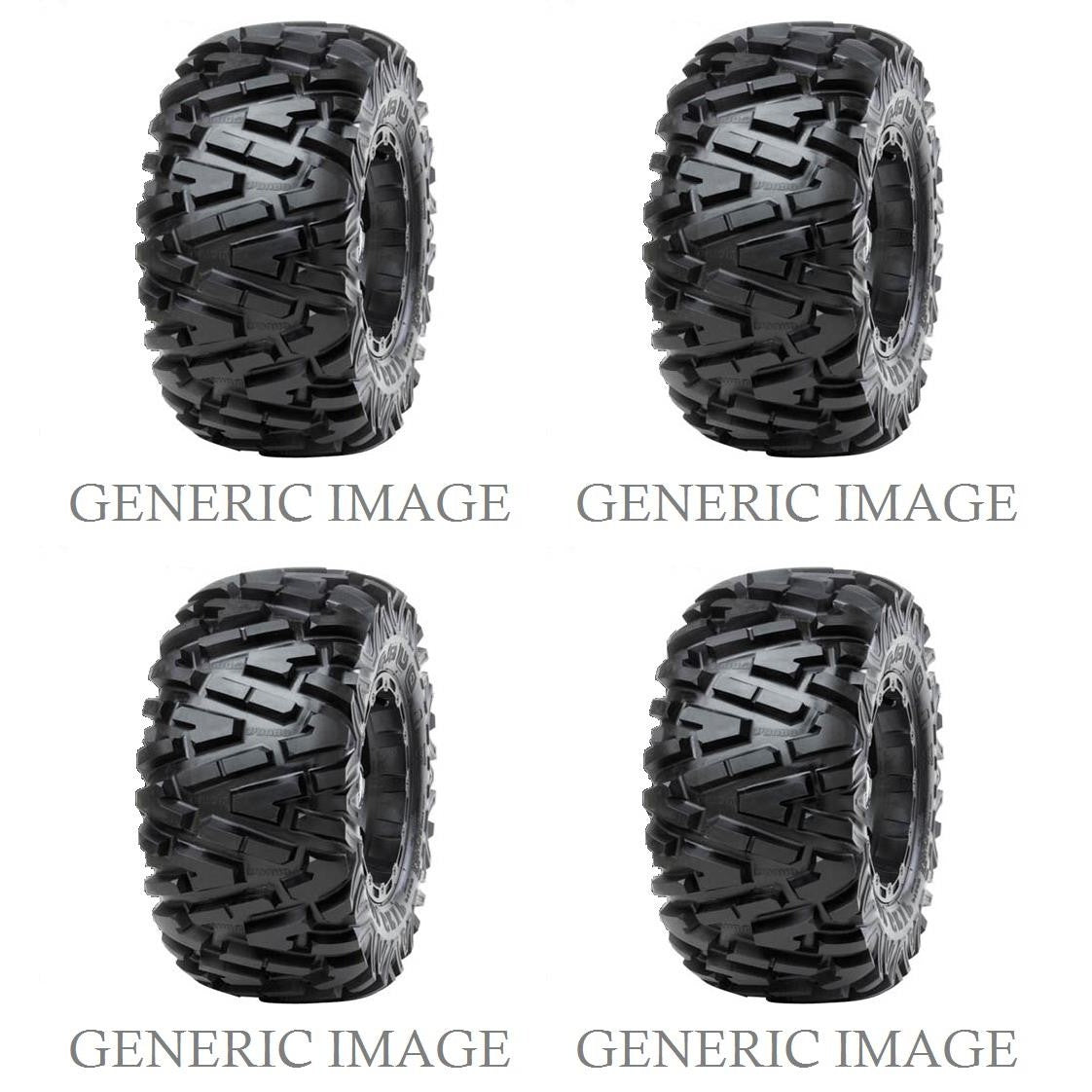 Set of 4 ATV Tires (Power Grip DI2025 Radial 26x8R-14 Front, 26x10R-14 Rear)