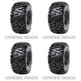 Set of 4 ATV Tires (Power Grip DI2025 Radial 26x8R-14 Front, 26x10R-14 Rear)