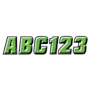 2 LETTER & NUMBER KIT GREEN /BLACK