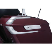 KURYAKYN CHROME TRI LINE SADDLEBAG HINGE COVERS 2014-2017 HARLEY E GLIDES 6986