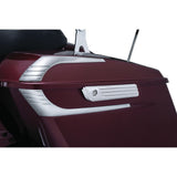 KURYAKYN CHROME TRI LINE SADDLEBAG HINGE COVERS 2014-2017 HARLEY E GLIDES 6986