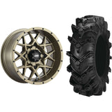 Set of 2 Mounted Wheel and Tire Kit Wheel: 14x7 4+3 4/137 Tire: 30x9-14 6 Ply