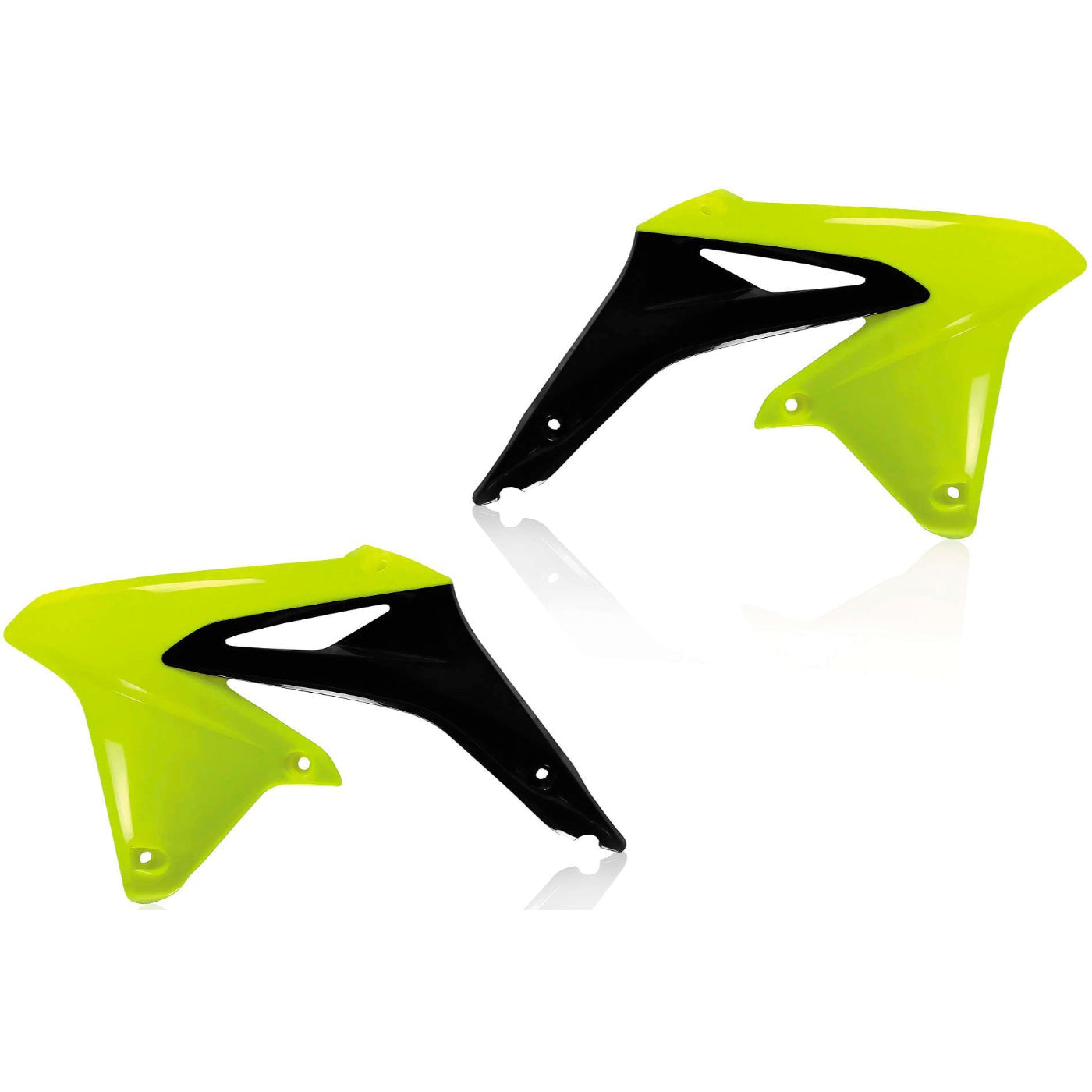 Acerbis Flo-Yellow/Black Radiator Shrouds for Suzuki - 2113865137