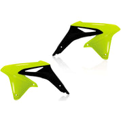 Acerbis Flo-Yellow/Black Radiator Shrouds for Suzuki - 2113865137
