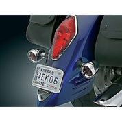 Kuryakyn Chrome 3 Bolt Laydown Curved License Plate Mount Harley Honda Chopper