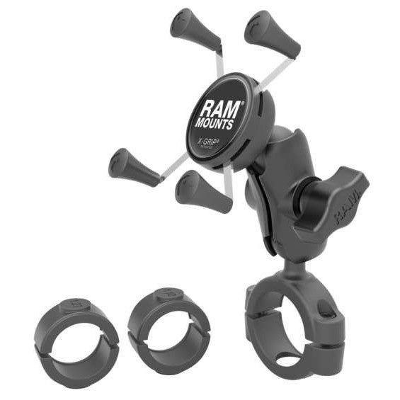 Ram Mounts Torque Handlebar/Rail Mount with X-Grip Cradle 1-1/8"-1-1/2" Black - RAM-B-408-112-15-A-UN7U