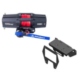 Kit de cabrestante Viper V2 UTV de 1597 kg (3500 lb) con cuerda sintética roja de 12 m (40 pies) y soporte para Polaris RZR Pro XP/4 (2020-2022)