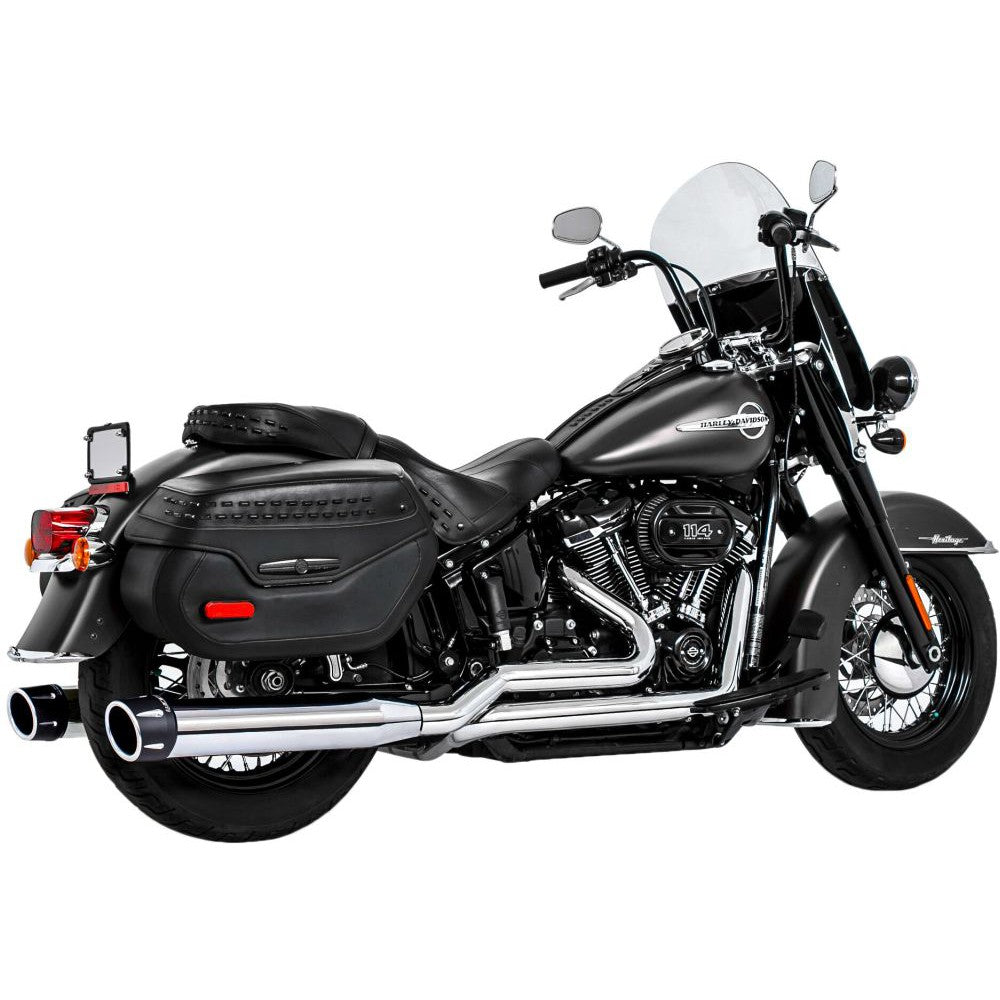 Freedom Performance Combat Dual Exhaust Chrome With Black Tip HD00804