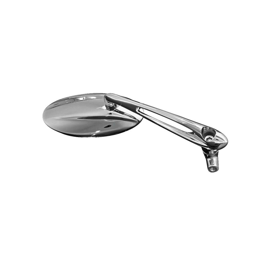 Kuryakyn Chrome Trident Three Bar Stem Mirrors Convex Lens Harley Indian Each
