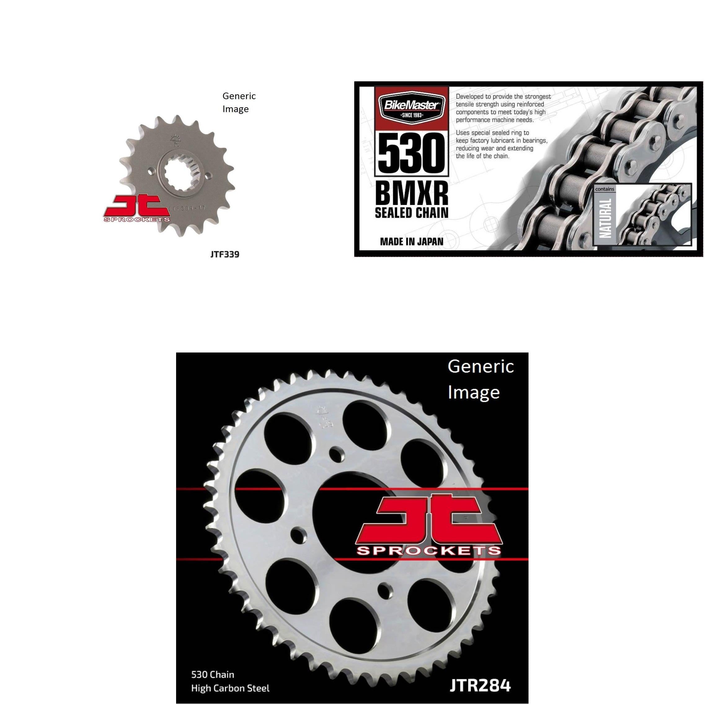 530 BMXR Chain Natural, Front & Rear Sprocket Kit for HONDA CB750C 1980-1982