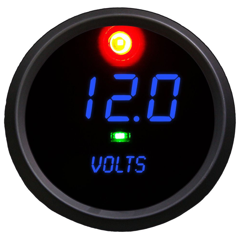 Intellitronix Voltmeter in Black Bezel - Blue