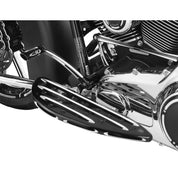 Arlen Ness Black Deep Cut Driver Stretched Floorboards for Harley FLH FLST FLD
