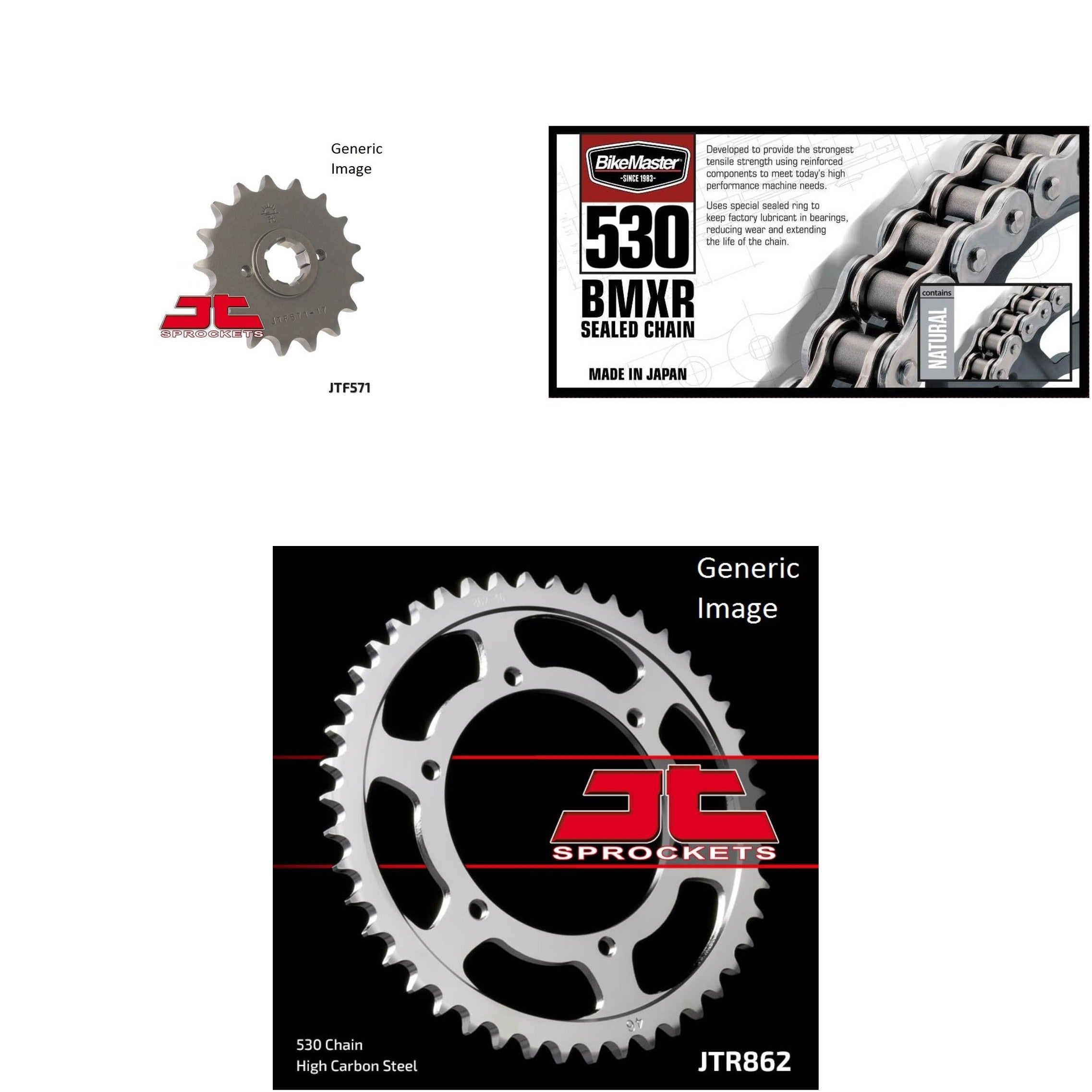 530 BMXR Chain Natural, Front & Rear Sprocket Kit for YAMAHA FJ600/C 1984-1985