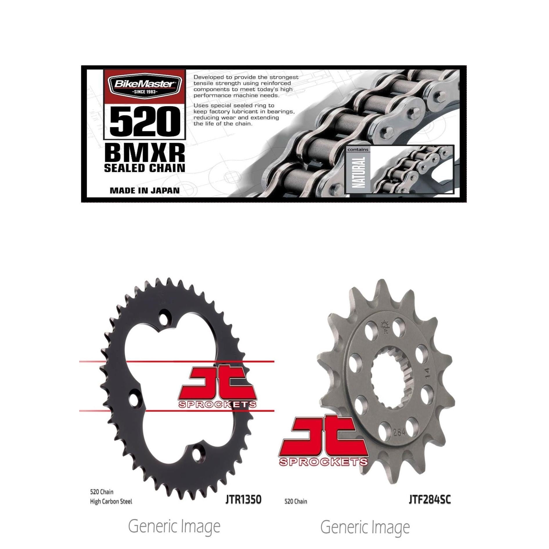 520 BMXR Sealed Chain, Front & Rear Sprocket Kit for HONDA TRX450R 2006-2007