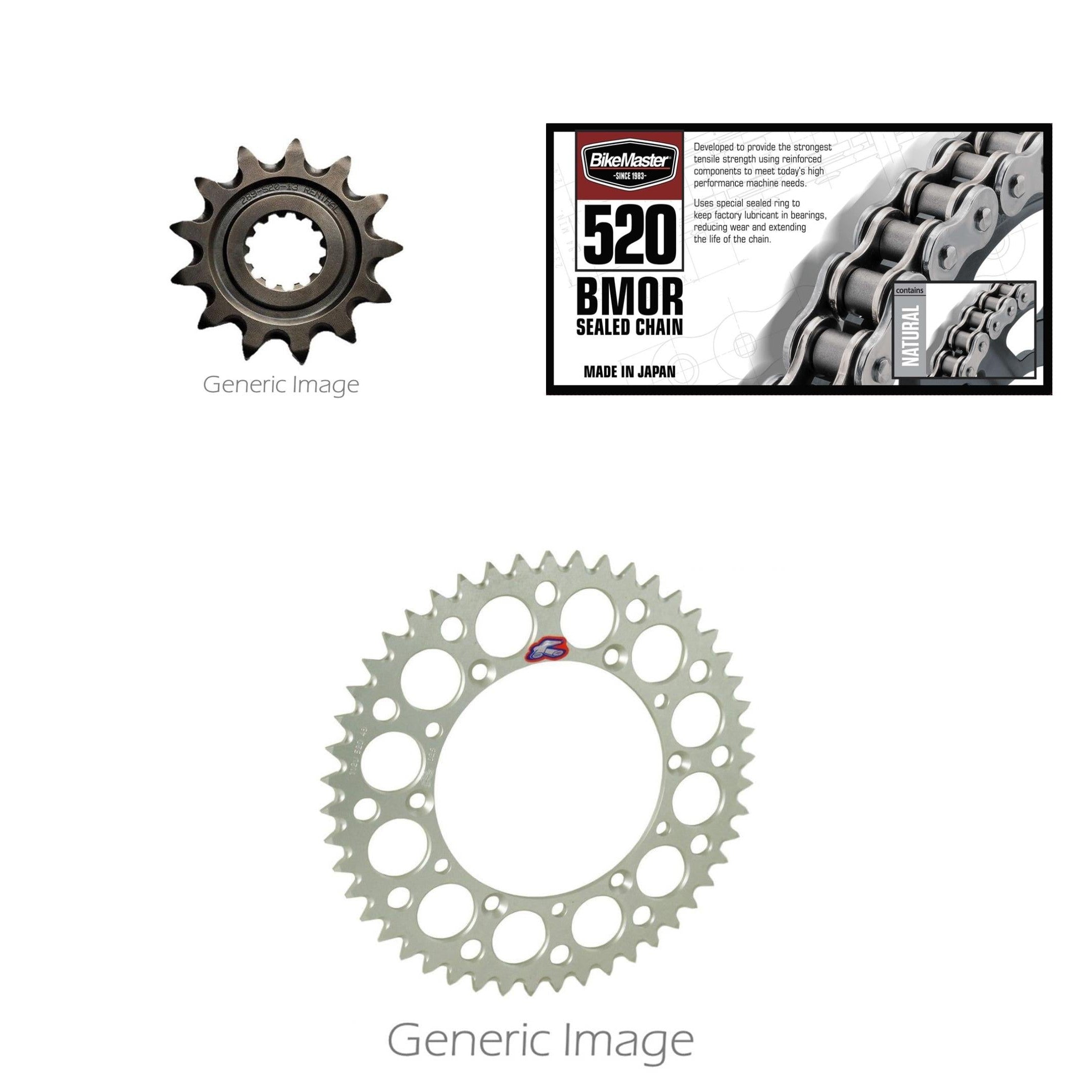 520 BMOR Chain, Front ST & Rear Alum Sprocket Kit KAWASAKI Ninja 650 2005-2016
