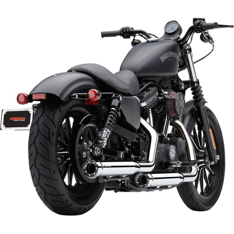 Cobra 3" Slip-On Muffler with Race Pro Tips Chrome - 6080