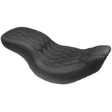 Asiento Mustang de una pieza, ancho y con puntadas de diamante, color negro 75397
