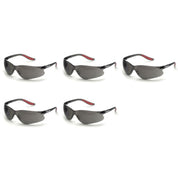 Set of 5 Elvex Xenon Safety Glasses Gray Anti Fog
