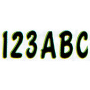 3 LETTER & NUMBER KIT BLACK /KIWI