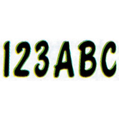 3 LETTER & NUMBER KIT BLACK /KIWI