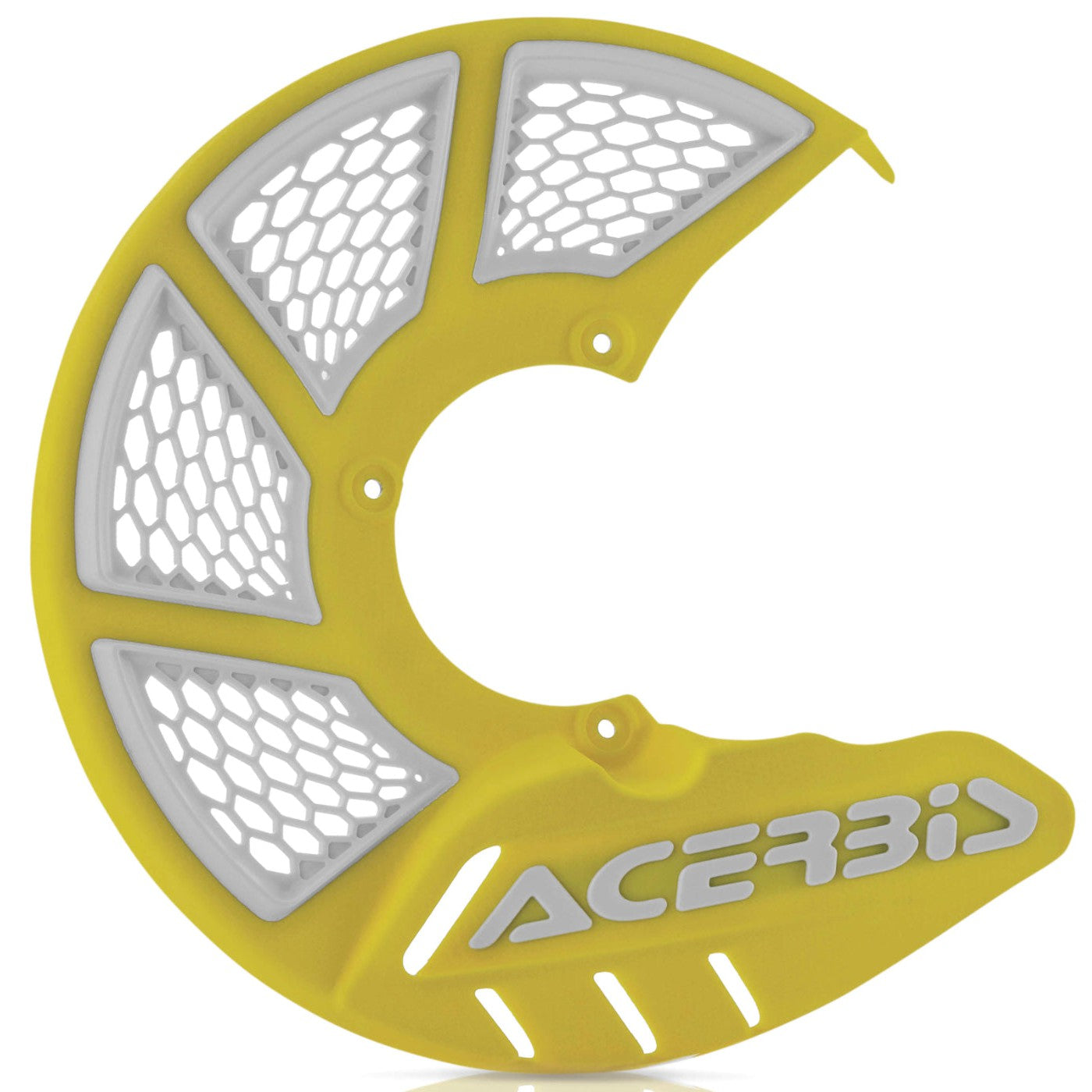 Acerbis Yellow/White X-Brake Vented Disc Cover - 2449491070