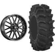 Set of 2 Mounted Wheel and Tire Kit Wheel: 20x6.5 4+2.5 4/137 Tire: 36x9-20 8 Ply
