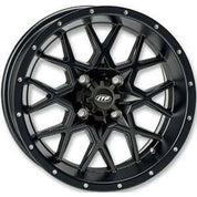 ITP Hurricane 12" Matte Black Wheels And Ultra Cross R-Spec Tires [23x8-12]