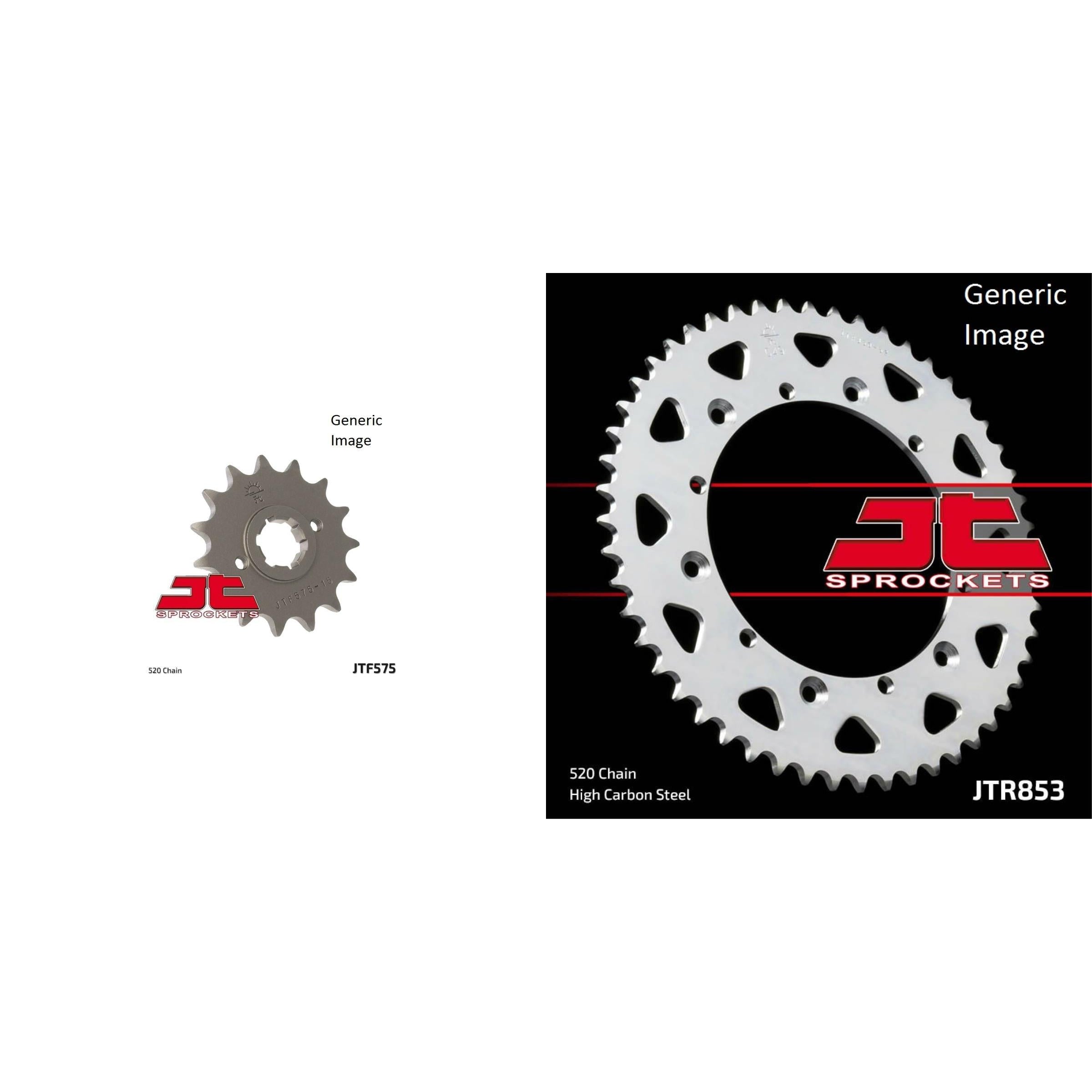Front and Rear Steel Sprocket Kit for OffRoad YAMAHA TT350 1986-1992