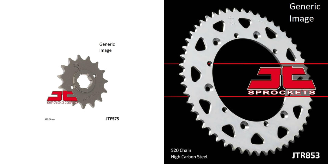 Front and Rear Steel Sprocket Kit for OffRoad YAMAHA TT350 1986-1992