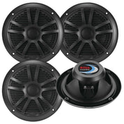 Boss Audio Systems 4-Channel Bluetooth Amp and Speaker Kit Black