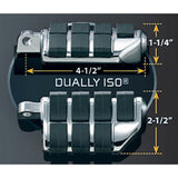 Kuryakyn Chrome 1-1/4" Clamp Engine Guard Frame Mount ISO Dually Footpegs Harley