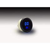 Manómetro de presión de aceite Intellitronix con bisel negro - Azul