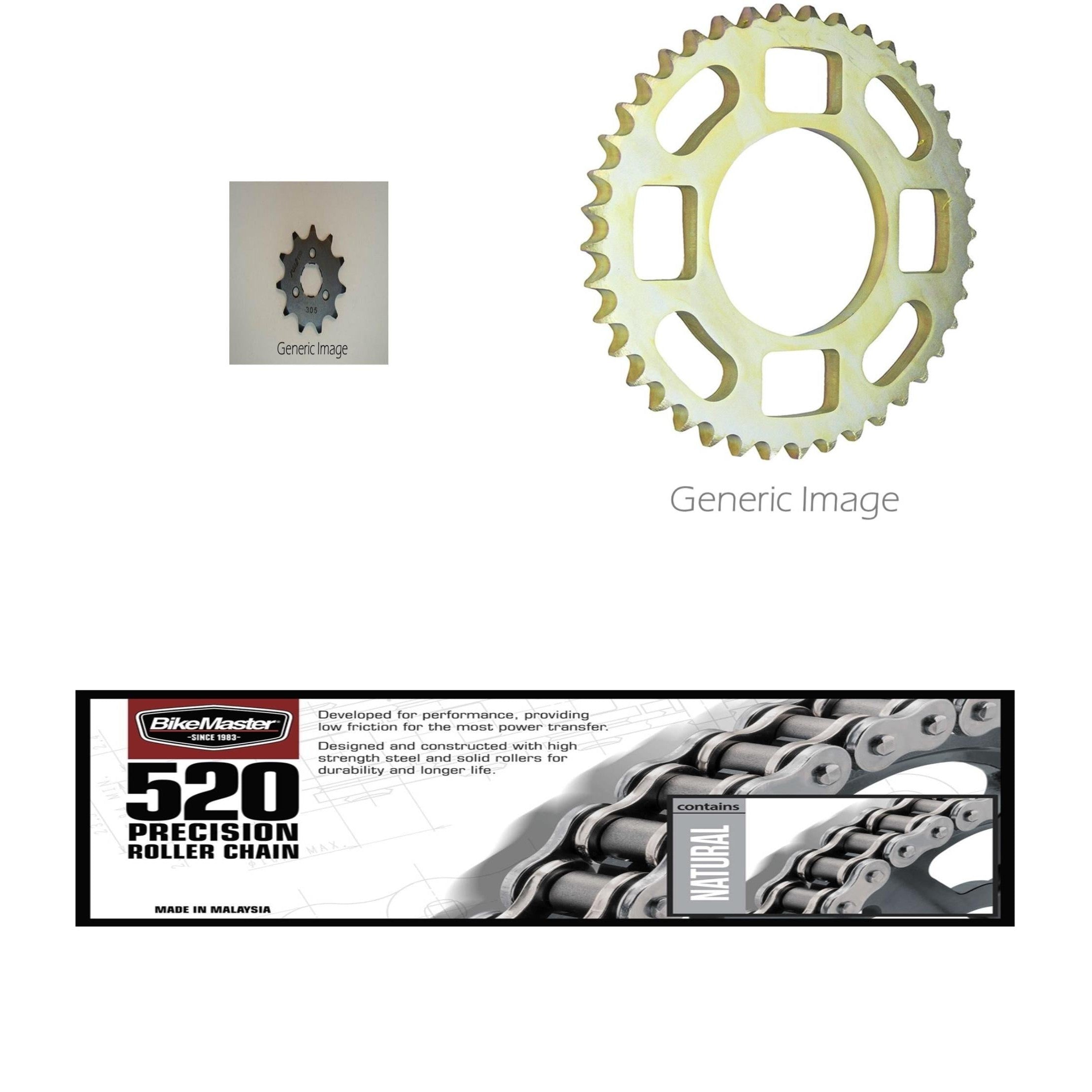 520 Precision Roller Chain, Front & Rear St Sprocket Kit for HONDA ATC185 1980