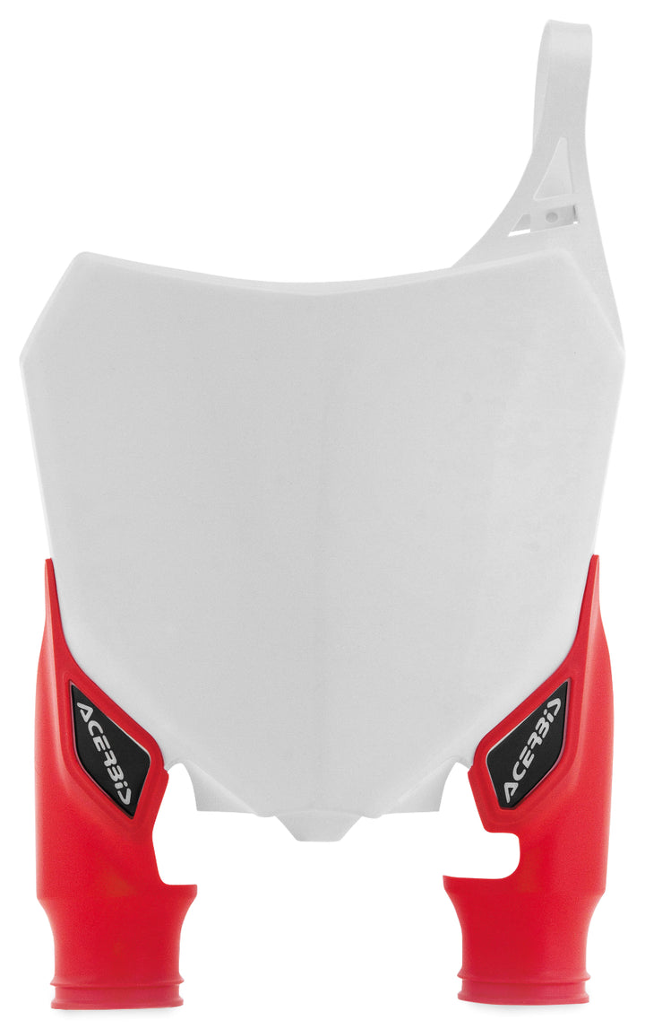 Acerbis White/Red Raptor Front Number Plate for Honda - 2527411030