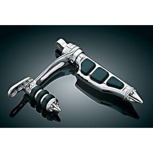 Kuryakyn Chrome Rubber Stiletto Stirrups Heel Foot Rest Footpeg Pegs Set Harley