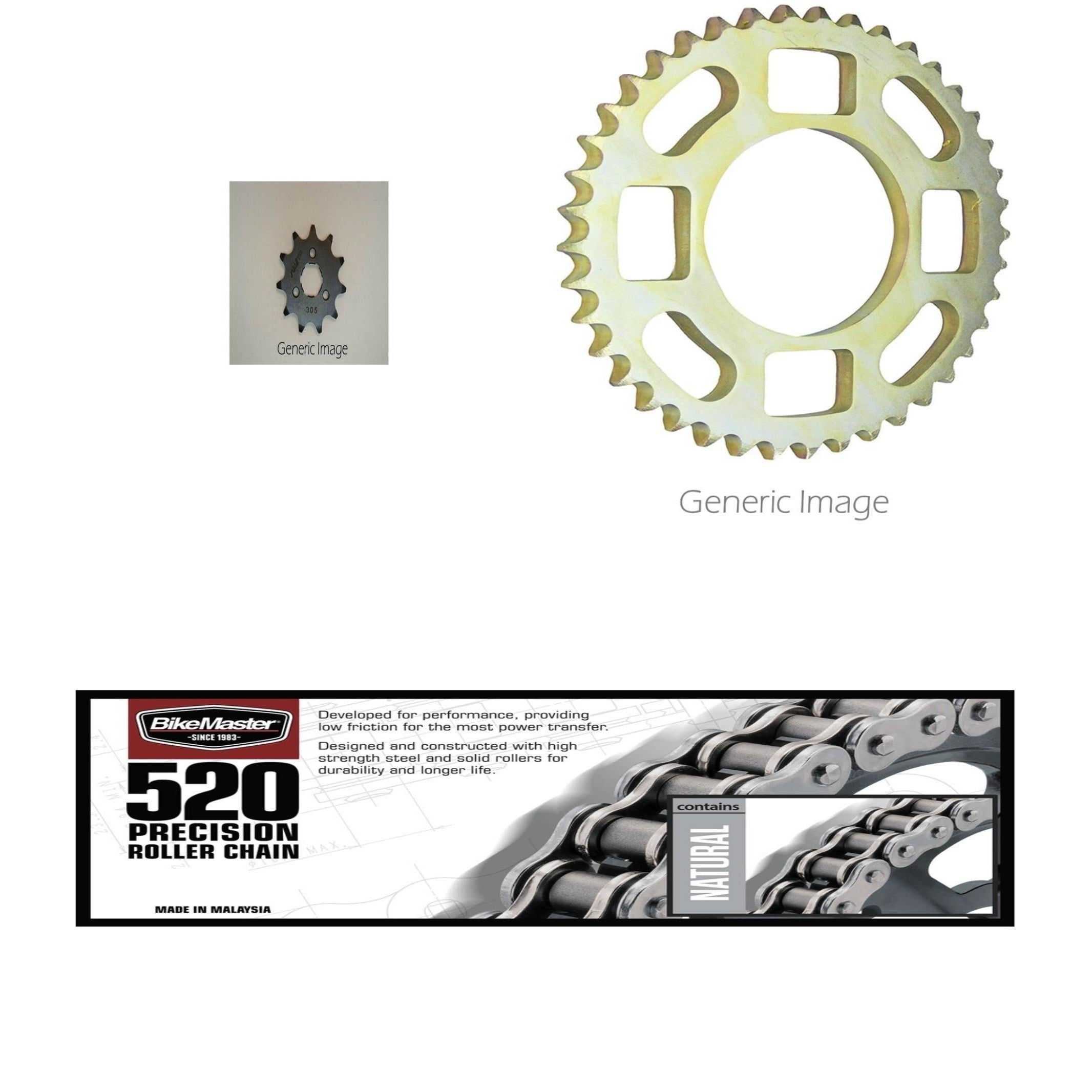 520 Precision Chain, Front & Rear St Sprocket Kit for HONDA ATC185S 1981-1982