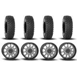 System 3 ST-5 Aluminum Gun Metal Grey 15" Wheels And XC450 Tires [35x10R-15]