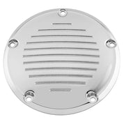 Bikers Choice Derby Cover For - 302822 5 Hole Grooved Chrome