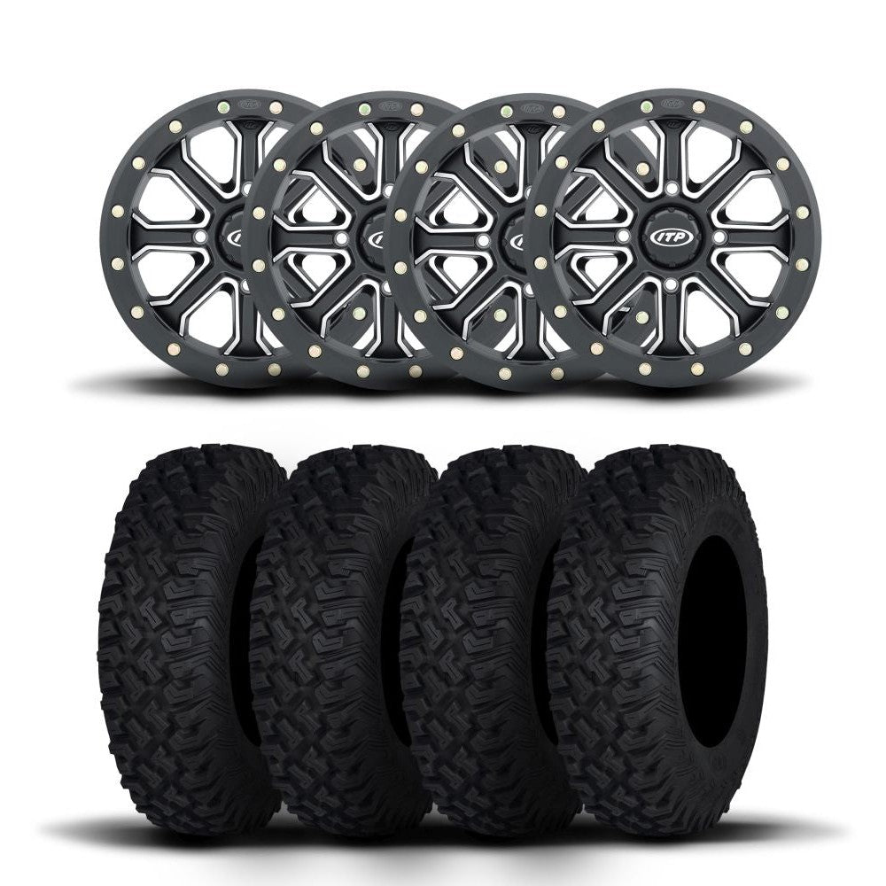 ITP Velocity Inertia 14" Matte Black Wheels And Coyote Tires [27x9R-14]
